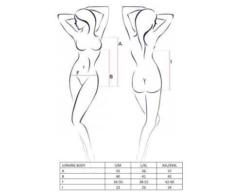 Розпродаж!!! Боді LORAINE BODY red L/XL - Passion Exclusive
