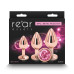 Набір анальних пробок NS Novelties Rear Assets - Trainer Kit - Rose Gold - Pink Gem