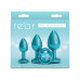 Набір анальних пробок NS Novelties Rear Assets - Trainer Kit - Iridescent Teal - Teal Gem