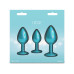 Набір анальних пробок NS Novelties Rear Assets - Trainer Kit - Iridescent Teal - Teal Gem