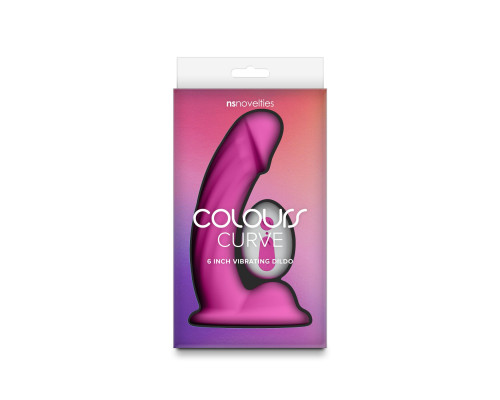 Ділдо з вібрацією NS Novelties Colours - Curve - Vibrating - 6" Dildo - Pink
