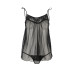 Сорочка прозора бебі дол Passion MELANIA CHEMISE S/M black (м'яте паковання!!!)
