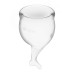 Набір менструальних чаш Satisfyer Feel Secure (transparent), 15мл і 20мл, мішечок для зберігання
