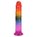 Фалоімітатор Doc Johnson Crystal Jellies - 7.5 Inch Dong - Rainbow