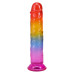 Фалоімітатор Doc Johnson Crystal Jellies - 7 Inch Сlassic Dong - Rainbow