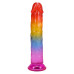 Фалоімітатор Doc Johnson Crystal Jellies - 7 Inch Сlassic Dong - Rainbow