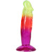 Фалоімітатор Doc Johnson Crystal Jellies - 6.5 Inch Classic Dong - Rainbow
