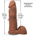 Фалоімітатор Doc Johnson The Realistic Cock ULTRASKYN - 8 Inch with Balls Caramel