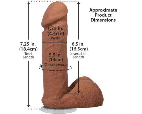 Фалоімітатор Doc Johnson The Realistic Cock ULTRASKYN - 6 Inch with Balls Caramel