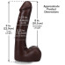 Фалоімітатор Doc Johnson The Realistic Cock ULTRASKYN - 9 Inch with Balls Chocolate