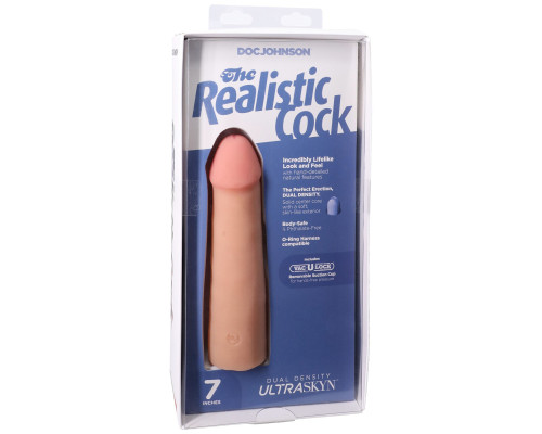 Фалоімітатор Doc Johnson The Realistic Cock ULTRASKYN - 7 Inch Vanilla