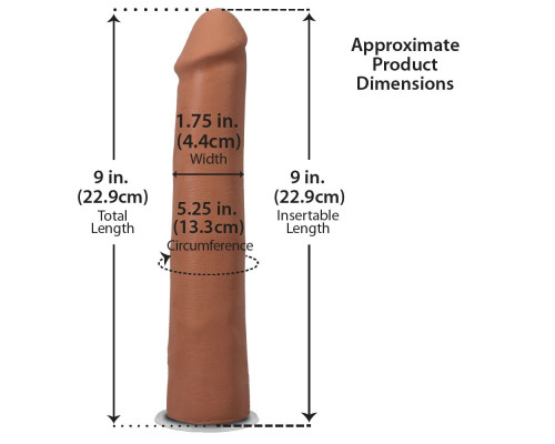 Фалоімітатор Doc Johnson The Realistic Cock ULTRASKYN - 9 Inch Caramel