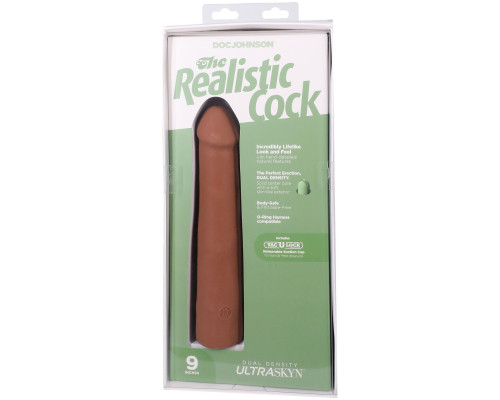 Фалоімітатор Doc Johnson The Realistic Cock ULTRASKYN - 9 Inch Caramel