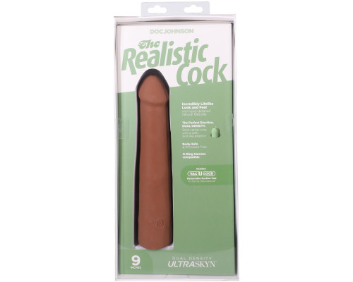Фалоімітатор Doc Johnson The Realistic Cock ULTRASKYN - 9 Inch Caramel