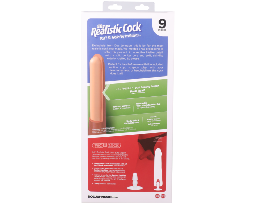 Фалоімітатор Doc Johnson The Realistic Cock ULTRASKYN - 9 Inch Chocolate