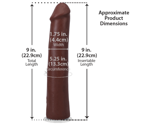 Фалоімітатор Doc Johnson The Realistic Cock ULTRASKYN - 9 Inch Chocolate