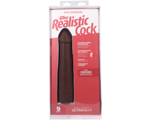 Фалоімітатор Doc Johnson The Realistic Cock ULTRASKYN - 9 Inch Chocolate