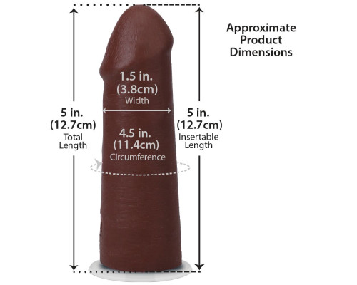 Фалоімітатор Doc Johnson The Realistic Cock ULTRASKYN - 5 Inch Chocolate