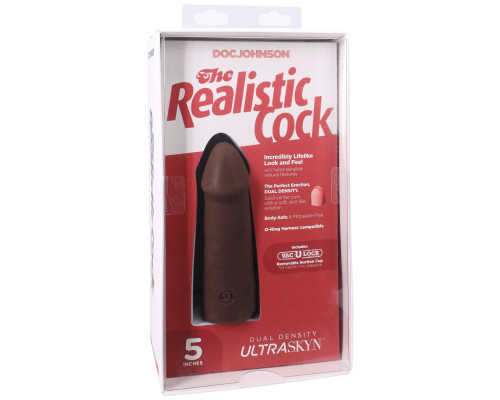 Фалоімітатор Doc Johnson The Realistic Cock ULTRASKYN - 5 Inch Chocolate