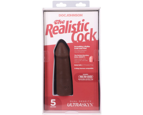 Фалоімітатор Doc Johnson The Realistic Cock ULTRASKYN - 5 Inch Chocolate