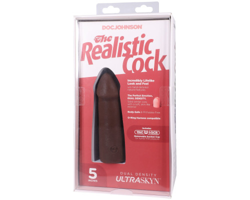 Фалоімітатор Doc Johnson The Realistic Cock ULTRASKYN - 5 Inch Chocolate