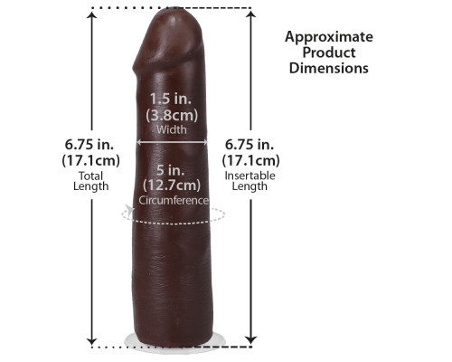 Фалоімітатор Doc Johnson The Realistic Cock ULTRASKYN - 7 Inch Chocolate
