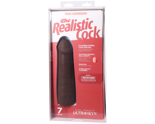Фалоімітатор Doc Johnson The Realistic Cock ULTRASKYN - 7 Inch Chocolate