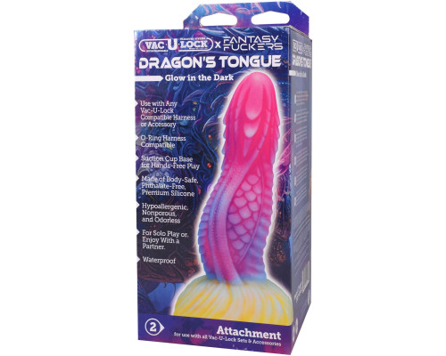 Фентезійний фалоімітатор Doc Johnson Vac-U-Lock x Fantasy Fuckers Dragon's Tongue