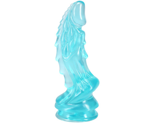 Фентезійний фалоімітатор Doc Johnson Crystal Jellies - Invader Dong 8.5 Inch - Teal