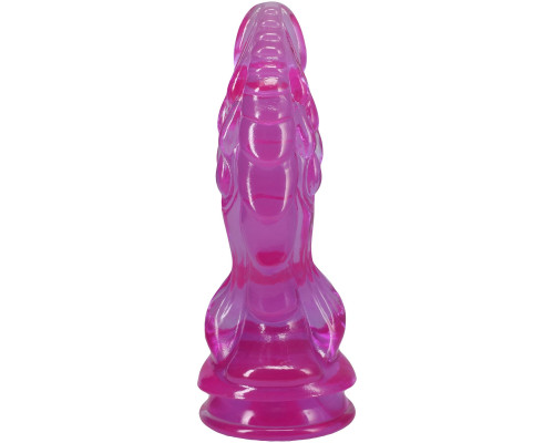 Фентезійний фалоімітатор Doc Johnson Crystal Jellies - Invader Dong 8.5 Inch - Purple