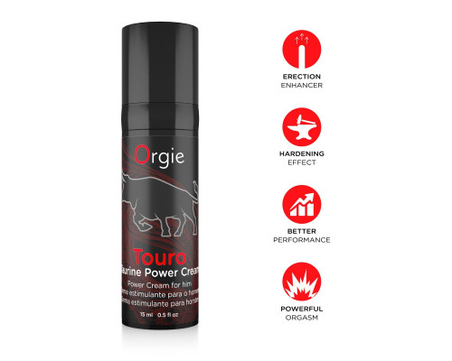 Крем для посилення ерекції Orgie Touro Power Cream, 15 мл (м'яте паковання!!!)