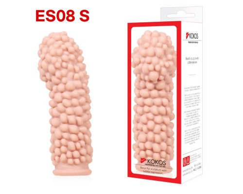 Насадка на член Kokos Extreme Sleeve ES.08 розмір S, потовщувальна, стимулювальний рельєф