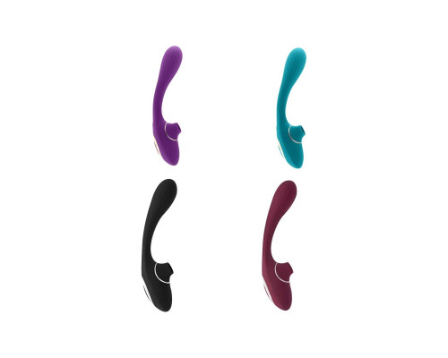Вібратор S Pleasures Dual Suction - Turquoise