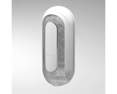 Вібромастурбатор Tenga Flip Zero Electronic Vibration White, змінна інтенсивність, розкладний