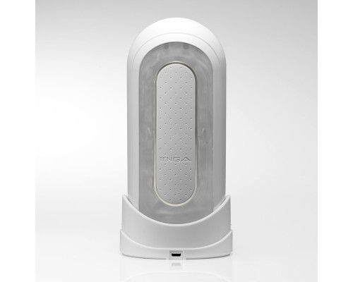 Вібромастурбатор Tenga Flip Zero Electronic Vibration White, змінна інтенсивність, розкладний