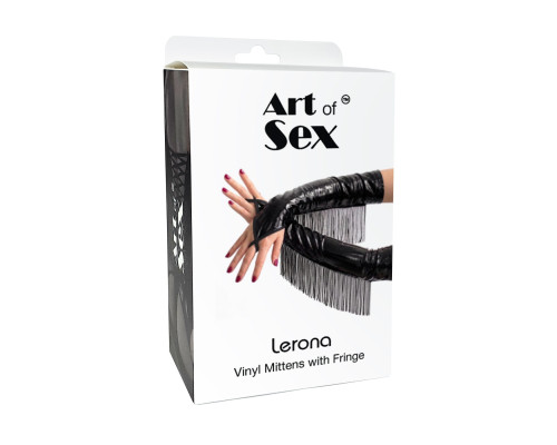 Вінілові мітенки Art of Sex - Lerona, розмір M, колір червоний