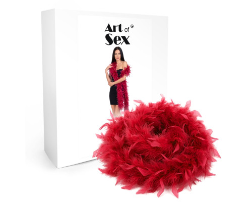 Боа з пір’я Art of Sex, довжина 2 метри, колір червоний