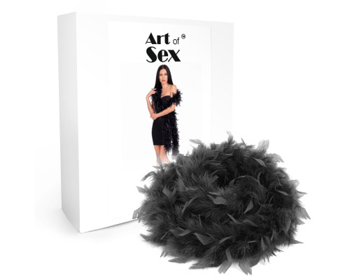 Боа з пір’я Art of Sex, довжина 2 метри, колір чорний