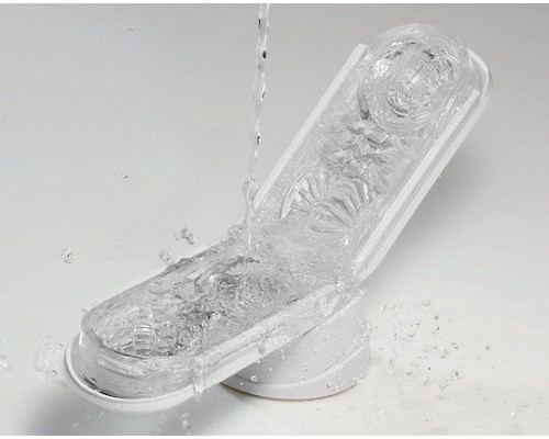 Мастурбатор Tenga Flip Zero White, змінна інтенсивність стимуляції, розкладний