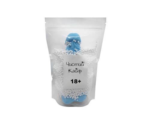Мило у формі пеніса Чистий Кайф Blue size XL, крафтове мило-член, натуральне