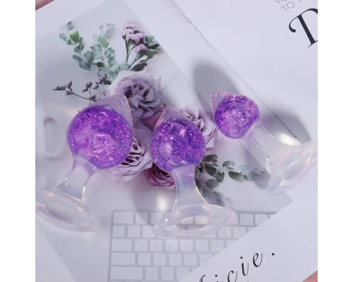 Анальна пробка Liebe Seele Heart-shaped Crystal Anal Plug - Purple Small