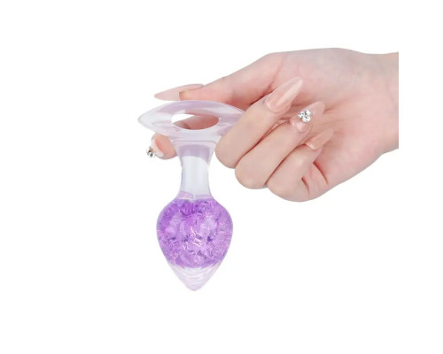 Анальна пробка Liebe Seele Heart-shaped Crystal Anal Plug - Purple Medium