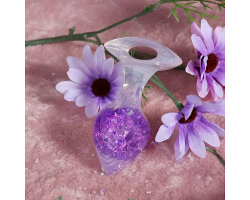Анальна пробка Liebe Seele Heart-shaped Crystal Anal Plug - Purple Medium