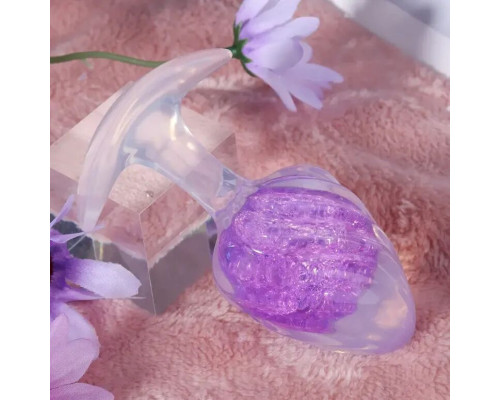 Анальна пробка Liebe Seele Icecream-shaped Crystal Anal Plug - Purple Medium
