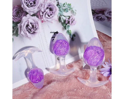 Анальна пробка Liebe Seele Icecream-shaped Crystal Anal Plug - Purple Medium