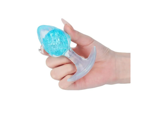 Анальна пробка Liebe Seele Icecream-shaped Crystal Anal Plug - Blue Medium