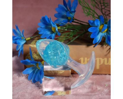Анальна пробка Liebe Seele Icecream-shaped Crystal Anal Plug - Blue Medium