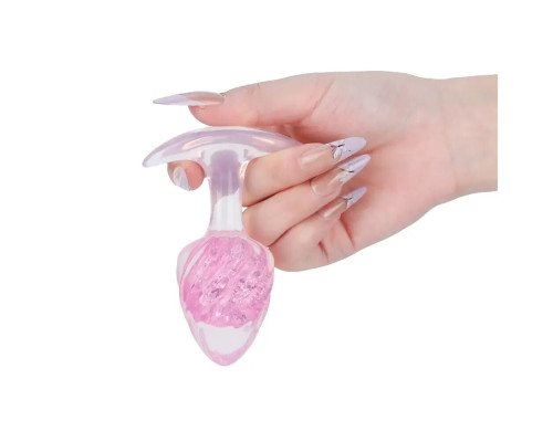 Анальна пробка Liebe Seele Icecream-shaped Crystal Anal Plug - Pink Medium