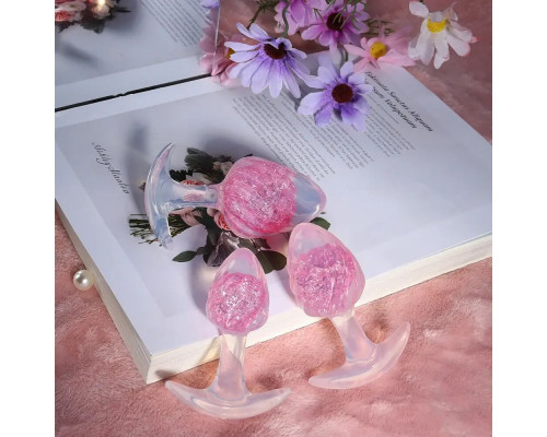 Анальна пробка Liebe Seele Icecream-shaped Crystal Anal Plug - Pink Medium