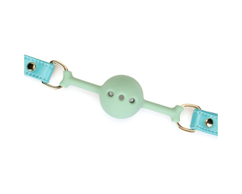 Кляп Liebe Seele Blue Lamb Leather Ball Gag with Velvet Lining